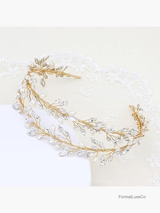 Crystal Headband Double Layer Wedding Headdress Hair Accessory Handmade main image 6